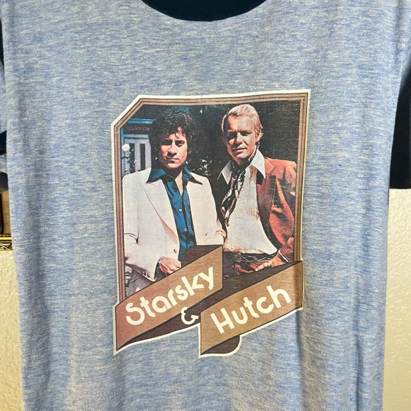 70s/80s Starsky Hutch Iron On Ringer Tee - Picture 2 of 6